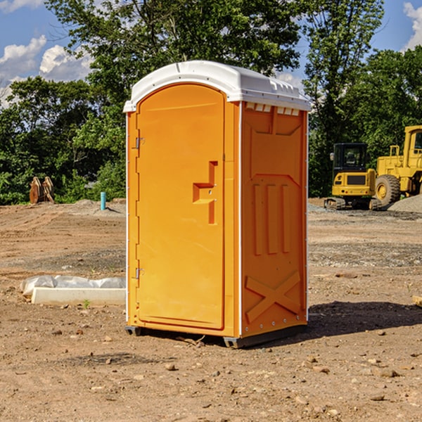 how often are the porta potties cleaned and serviced during a rental period in Gasburg